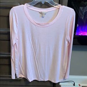Long sleeve lightweight pink shirt
